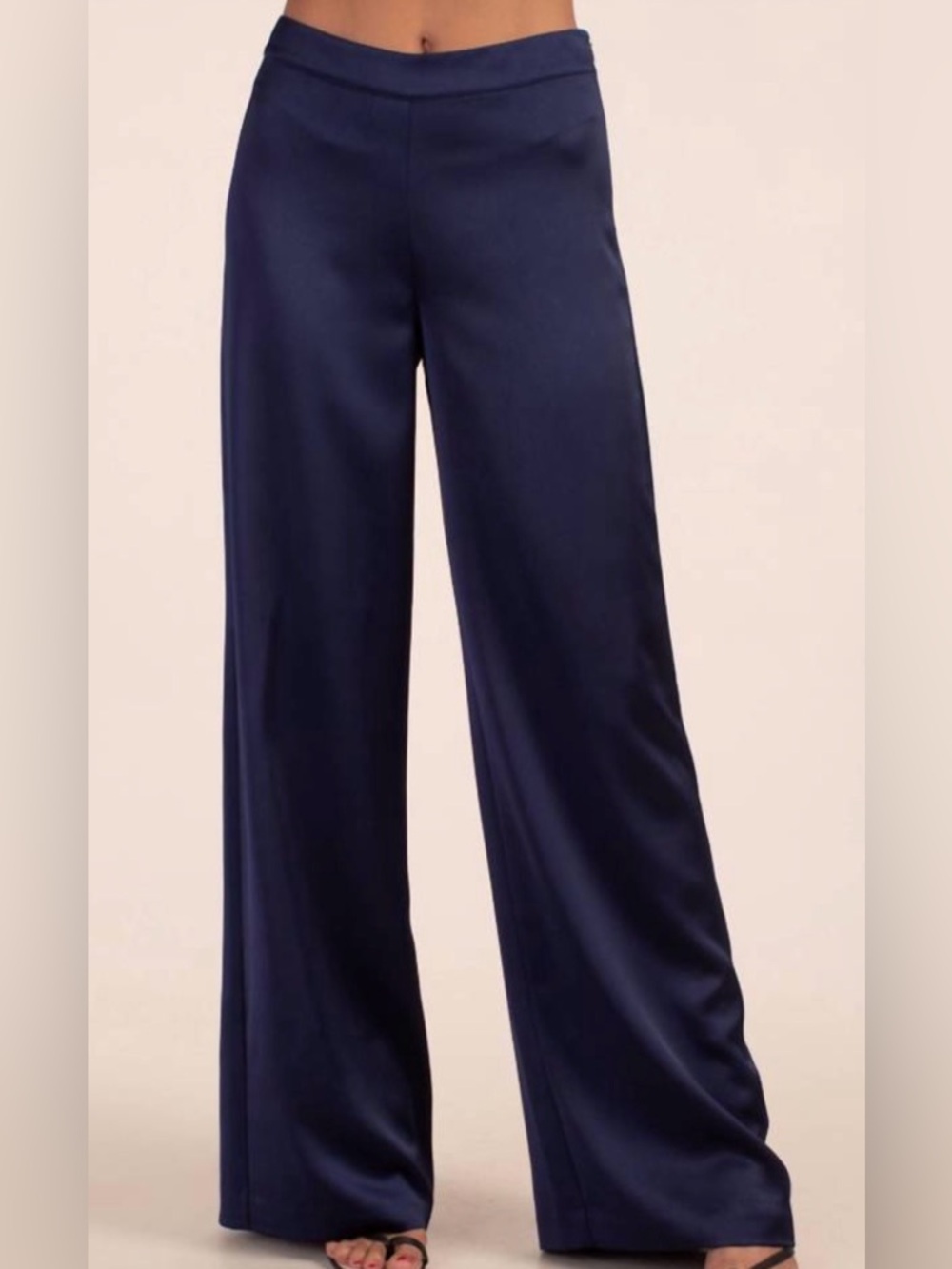 Trina Turk Navy Long Weekend Wide-Leg Pants | Size 8 | NWT